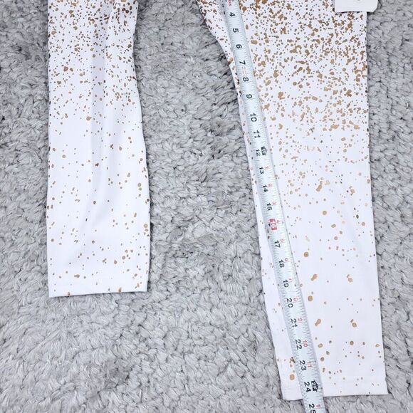 Zyia Active White Stay Gold Light N Tight High Rise 7/8 Leggings Size 14-16 - Picture 6 of 8